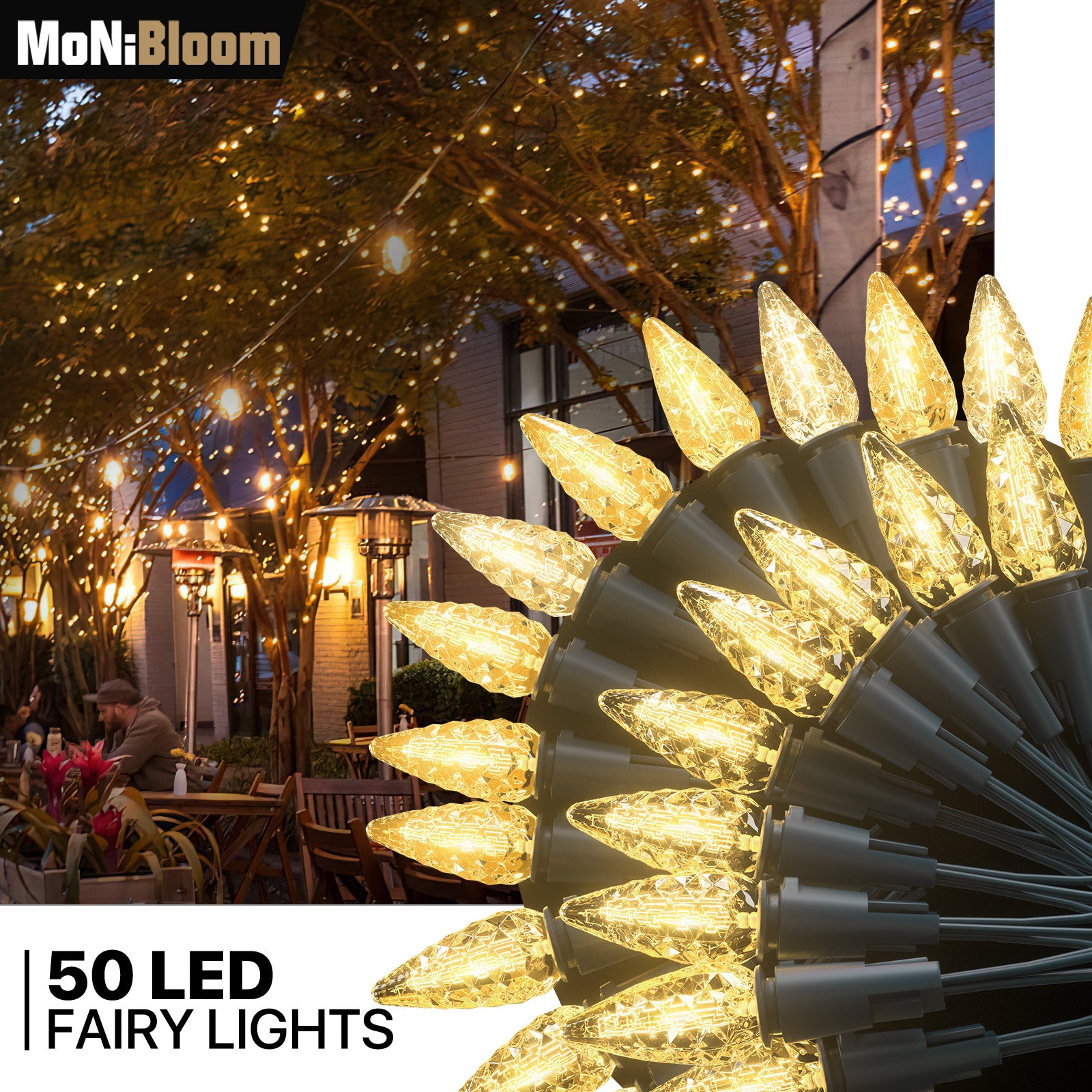 50 LED Outdoor String Lights for Parties