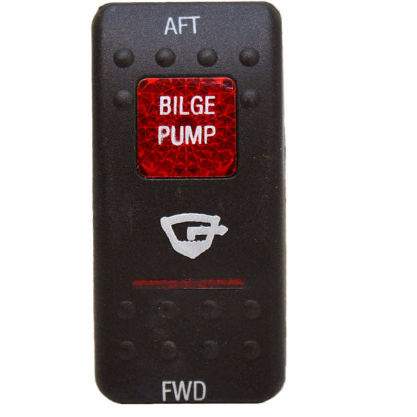 Carling Boat Rocker Switch Cover Lund Aft/Fwd Bilge Pump Red Actuator by Carling
