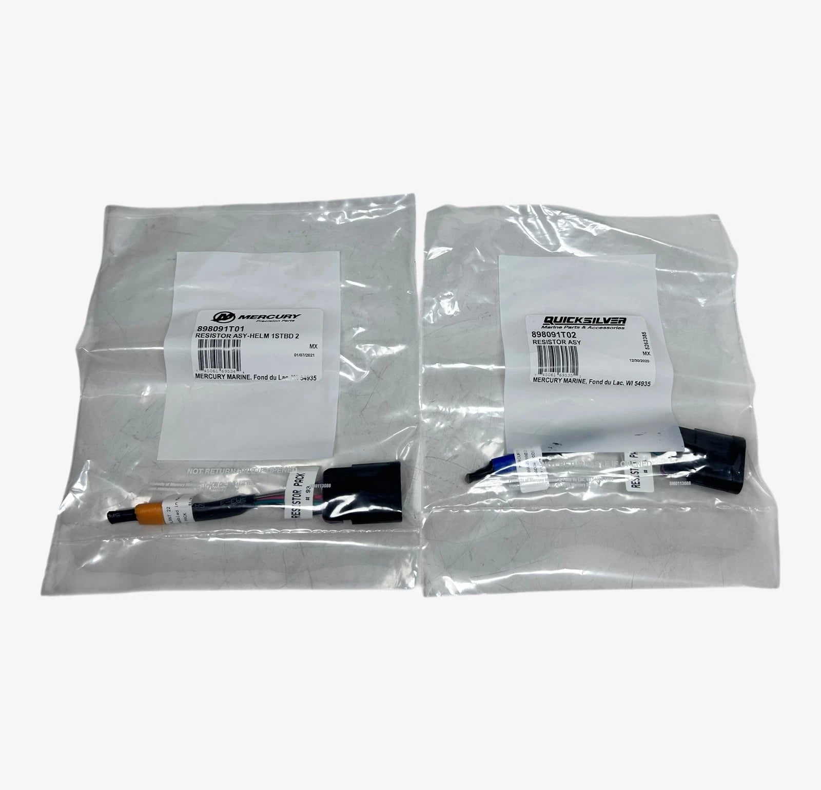 Mercury Marine 898091t02 &Amp; 898091t01 Resistor Assembly Set, Oem -