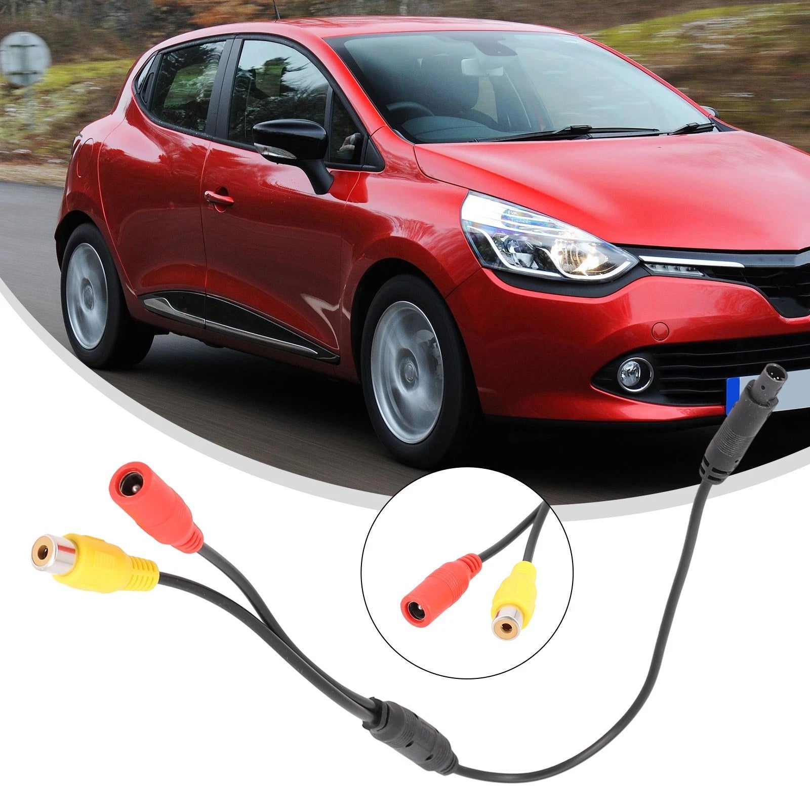 Car Backup Reverse Camera 4-pin Male-to Cvbs Connector Wire Harness