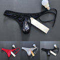 Men's Lace Thong Underwear with Side Tie