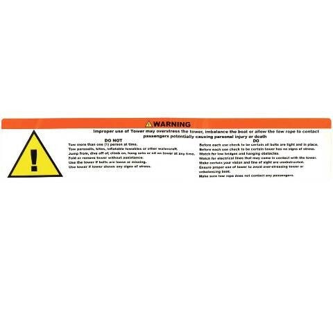 Skier's Choice Boat Warning Sticker Wakeboard Tower by Skier's Choice