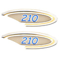 Four Winns Boat Raised Decal Gold Silver by Four Winns