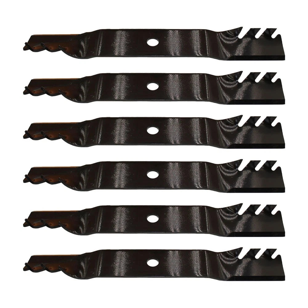Set Of Six (6) Toothed Blades Fits John Deere And Scotts Mowers And