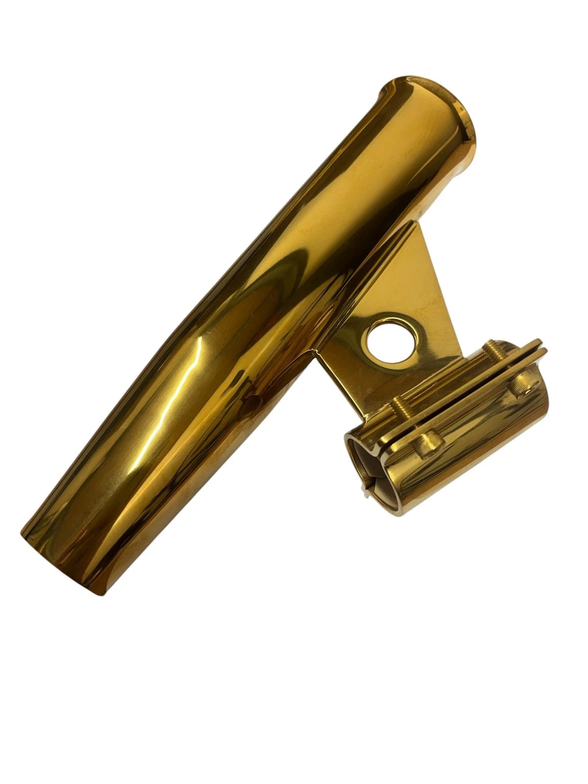 West Marine Gold Stainless Steel Rod Holder, 1 1/4 In Od Pipe Fixed