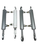 Hydraulic Cylinders Lot Of 4 Dual Fittings 13 3/8in Tube Length, (Lot