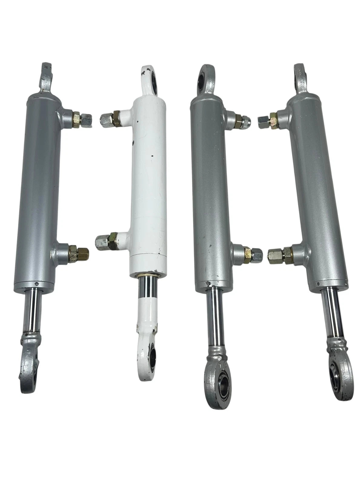 Hydraulic Cylinders Lot Of 4 Dual Fittings 13 3/8in Tube Length, (Lot
