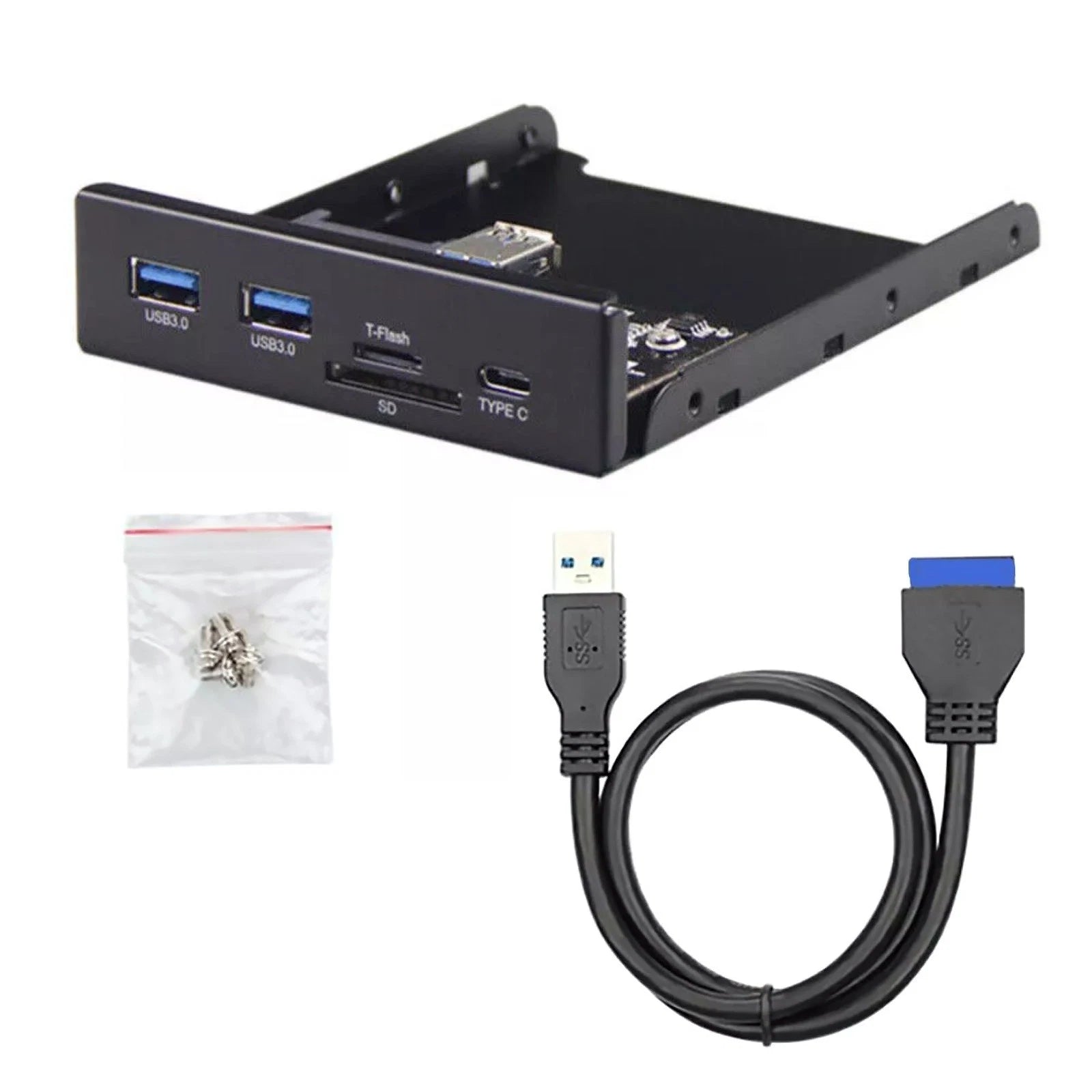 Front Panel 20pin To 1*type-c 2*usb 3.0 Type-a 1*micro Sd/tf 5gbps