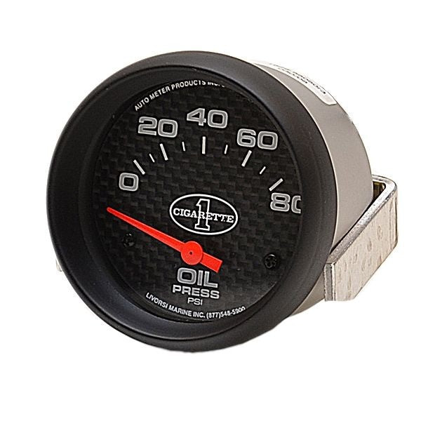 Livorsi Boat Oil Pressure Gauge LMOP80CFCI 2 3/8 Inch by Livorsi