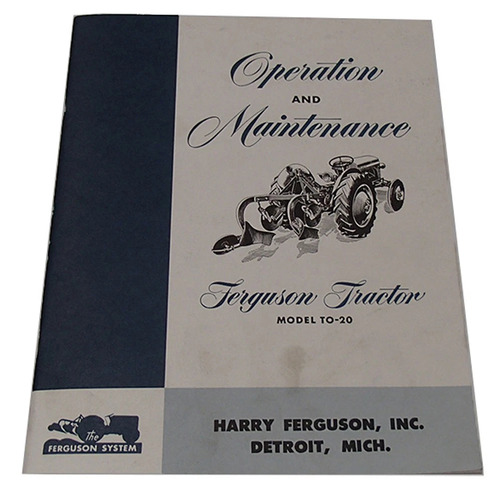 To20om Owner's Manual Fits Ferguson 1948 49 51 52 48 Pages Exact