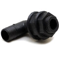 Boat Thru Hull Fitting 90 Degree 3/4 Inch Black Plastic