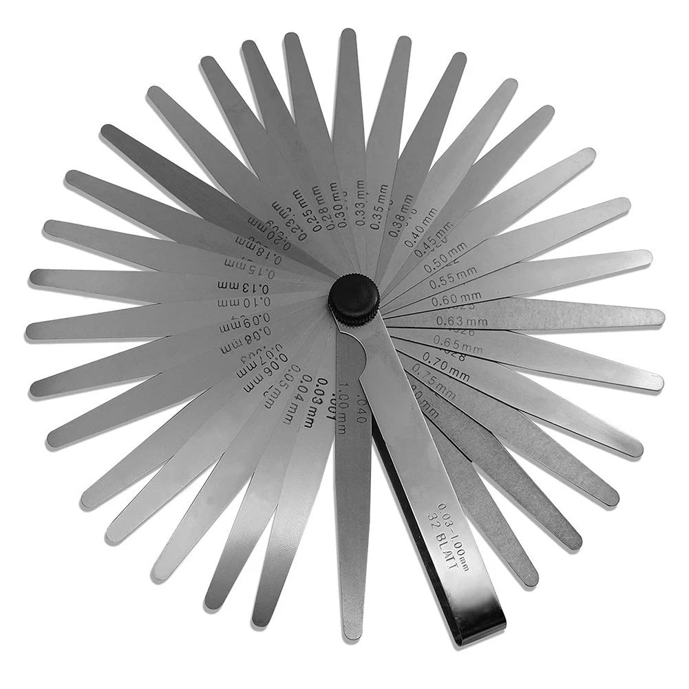 32 Pc Feeler Gauge Stainless Steel High Quality Measuring Tool Set