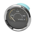 Faria Boat Volt Gauge Custom Black Silver Colored by Faria
