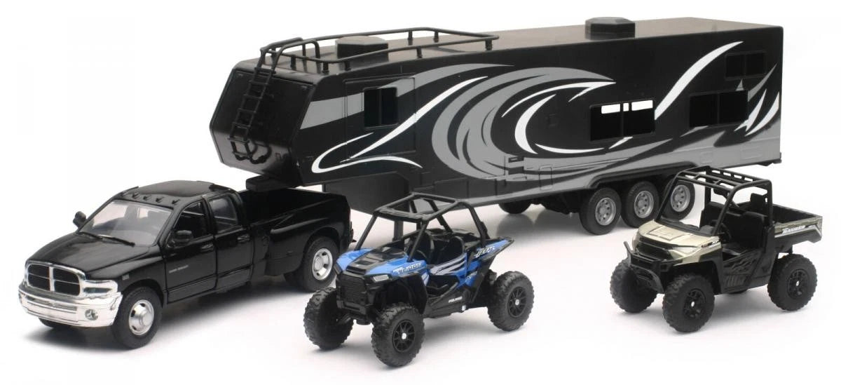 Newray Die Cast Model Pick Up Hauler, Polaris Side By Side Vehicles,