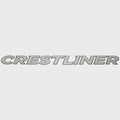 Crestliner Boat Brand Decal Silver Logo Sticker by Crestliner