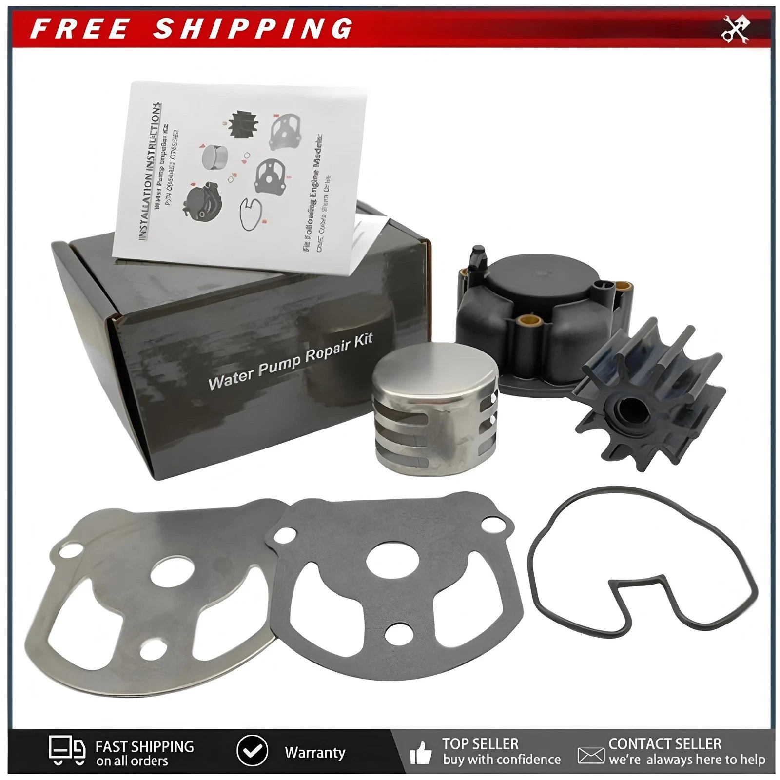 Omc Cobra Water Pump Impeller Kit With Housing Fit