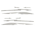 Fishing Bass Boat Graphic Decal Stickers 138401 | White Black (Kit)