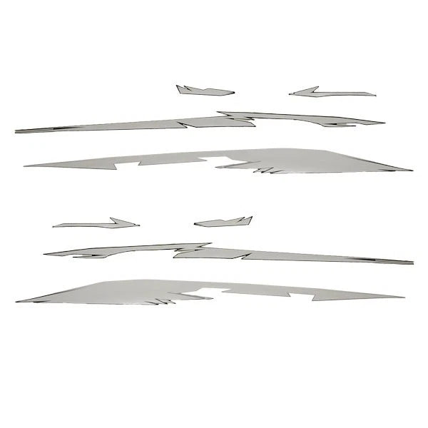Fishing Bass Boat Graphic Decal Stickers 138401 | White Black (Kit)