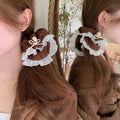 Brown Bow Scrunchie Hair Accessory