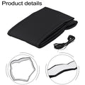 Car Truck Leather Steering Wheel Cover With Needles And Thread Black