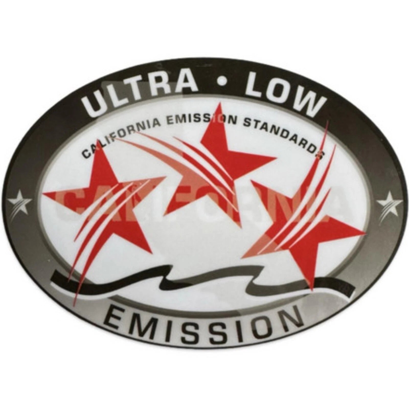 Ultra Low Emission Outboard Graphic Sticker Decal for California DOT - Red