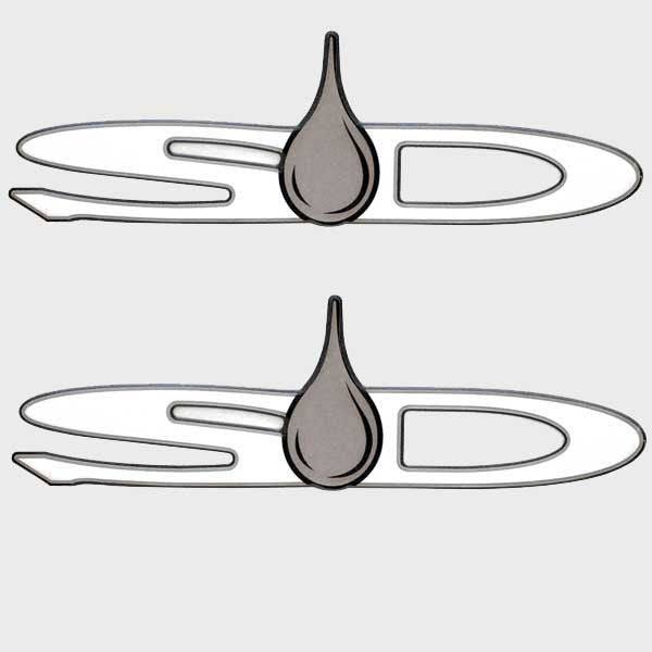 MasterCraft Boat Raised Decal SD White/Silver Sticker Pair by MasterCraft