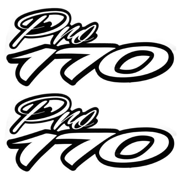 Decals Tracker Pro 170 White Black Pair by Tracker