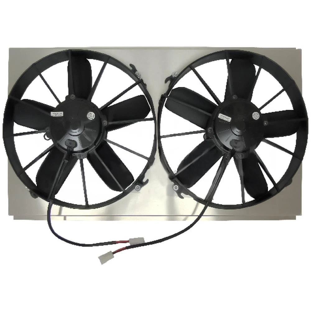 Z40101 Dual High Cfm 12" Electric Fan & Shroud - 14 7/8 X 25 7/8 X 4