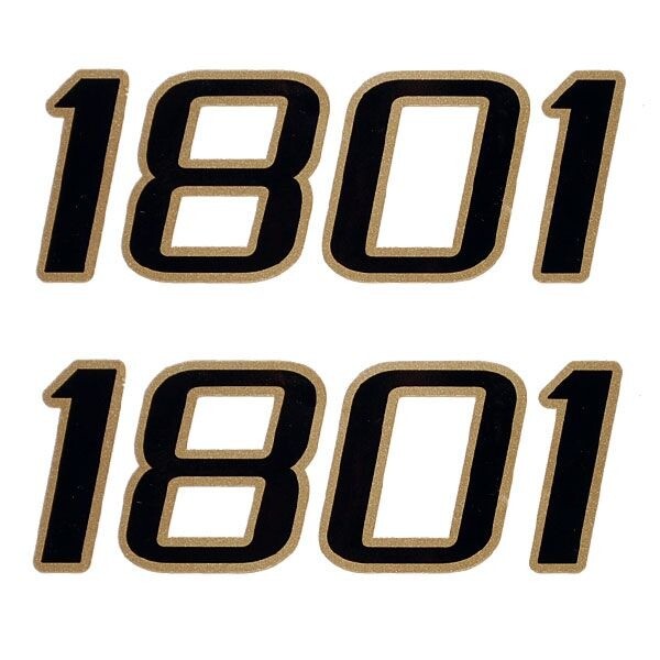 Mako Boat Brand Decal Black/Gold Stickers Pair by Mako