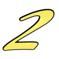 Boat Number 2 Decal Yellow 2 3/4 Inch by Rinker