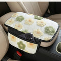 Womens Car Armrest Cover Plush Fleece Winter Floral | Hook & Hull Co