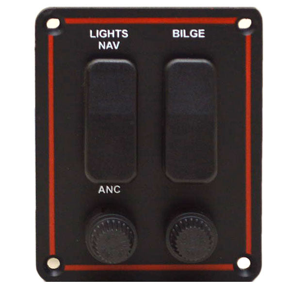 Lund Boat Fuse Switch Panel Black Red by Lund