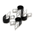 Boat Cushioned Clamps Black 3/8 Inch Aluminum