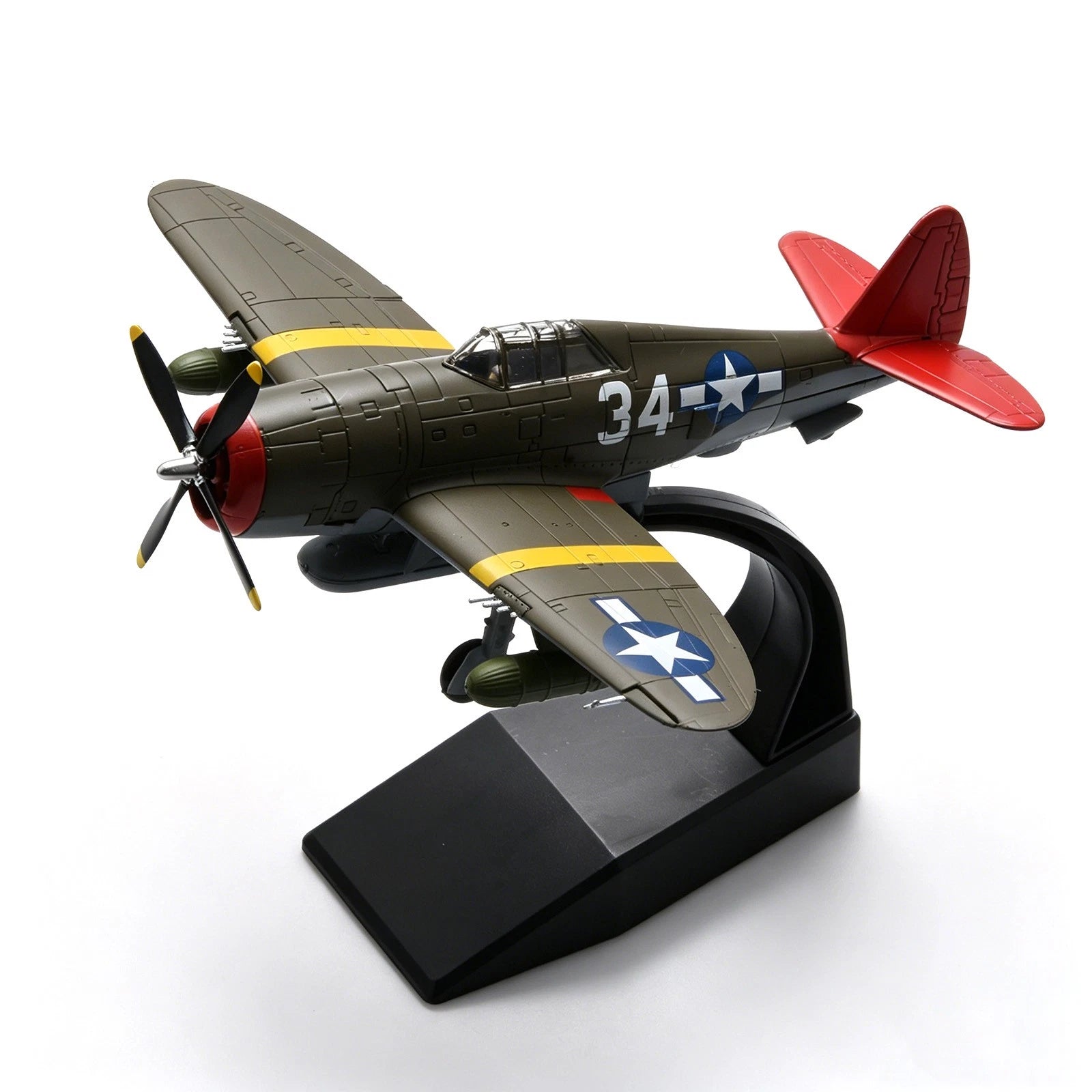 Small 1/72 Usaaf P-47d Thunderbolt Fighter Diecast Replica For Shelf