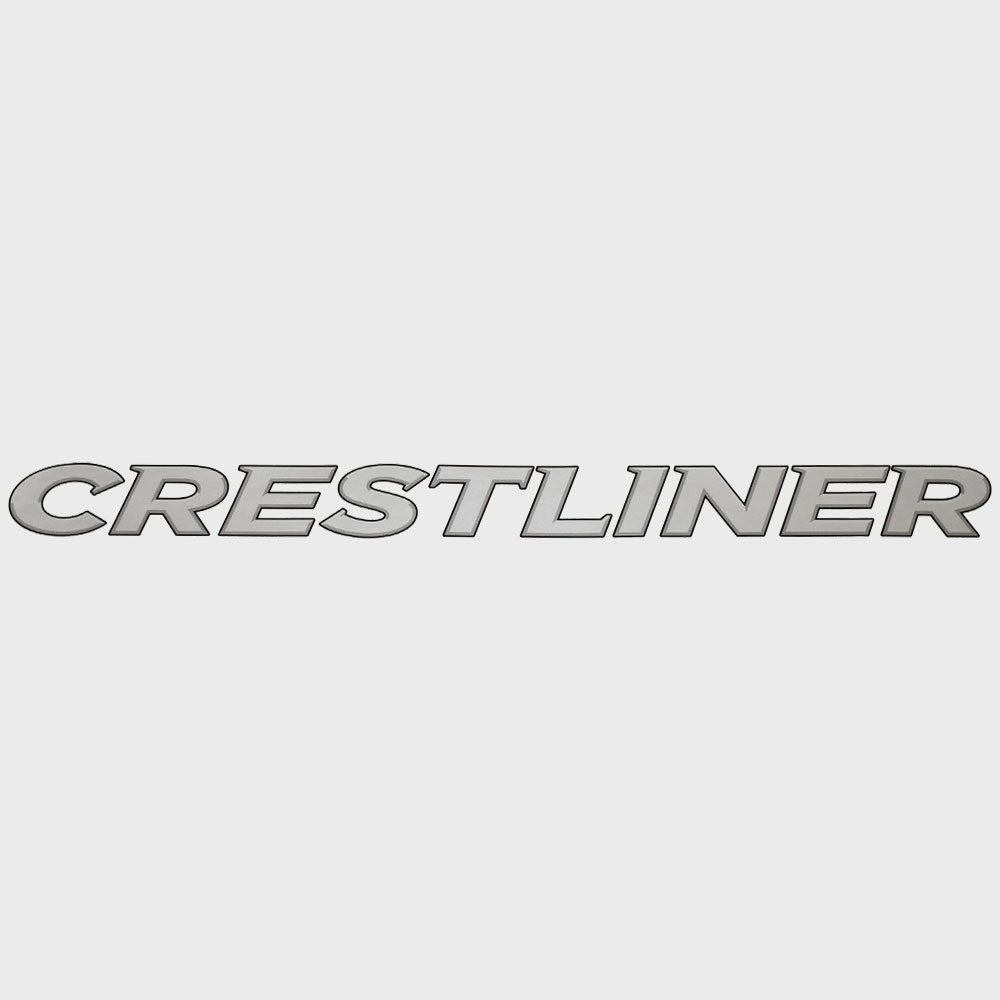Crestliner Boat Brand Decal Silver Logo by Crestliner