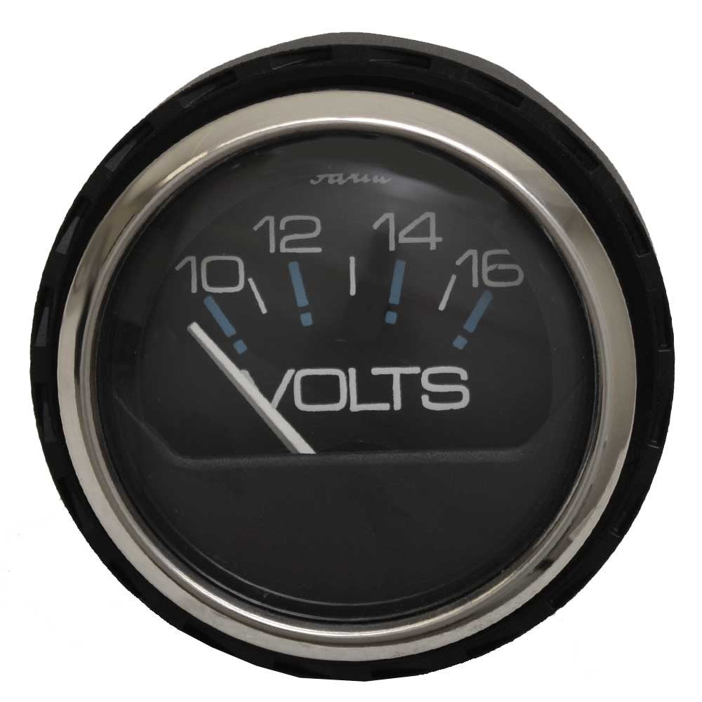 Faria Boat Volt Gauge Chesapeake Black SS 2 Inch by Faria