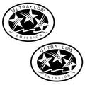 Ultra Low Emission 3 Star California Dot Outboard Sticker-white