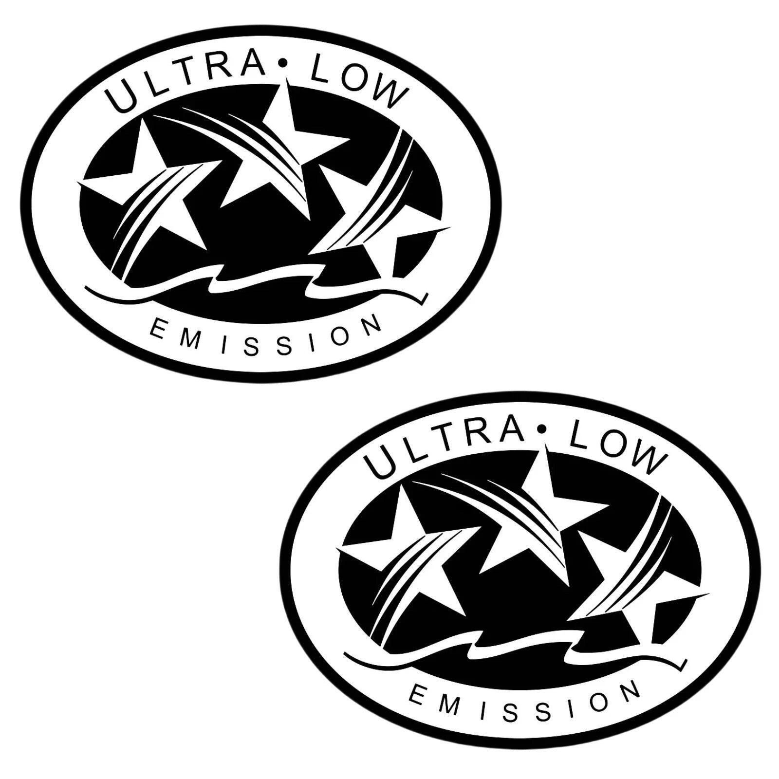 Ultra Low Emission 3 Star California Dot Outboard Sticker-white