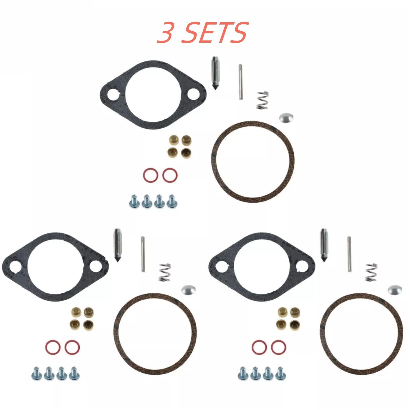 3sets For Mercury Force 90/95hp Outboard Carburetor Rebuild Kit
