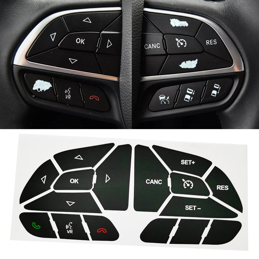 Steering Wheel Button Repair Decal Sticker For Cherokee And For