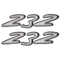Decal Rinker Boat 232 Grays Black Stickers by Rinker