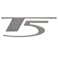 Brand Raised Decal T5 Silver 6 3/4 x 2 1/2 Inch by Ski Centurion