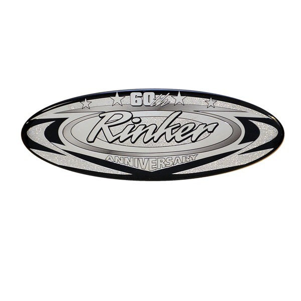 Rinker Boat Raised Emblem Decal 60th Anniversary by Rinker