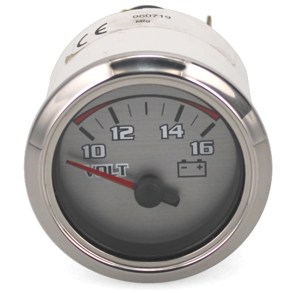Ranger Boats Volt Gauge 2 Inch Silver Gray by Ranger