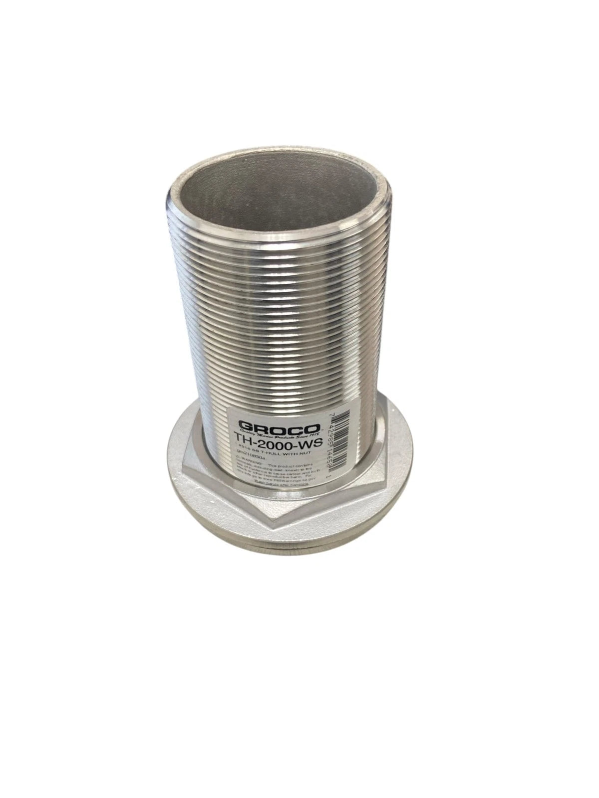 Groco 2" Th-2000-ws Stainles Steel Thru-hull Fitting With Nut