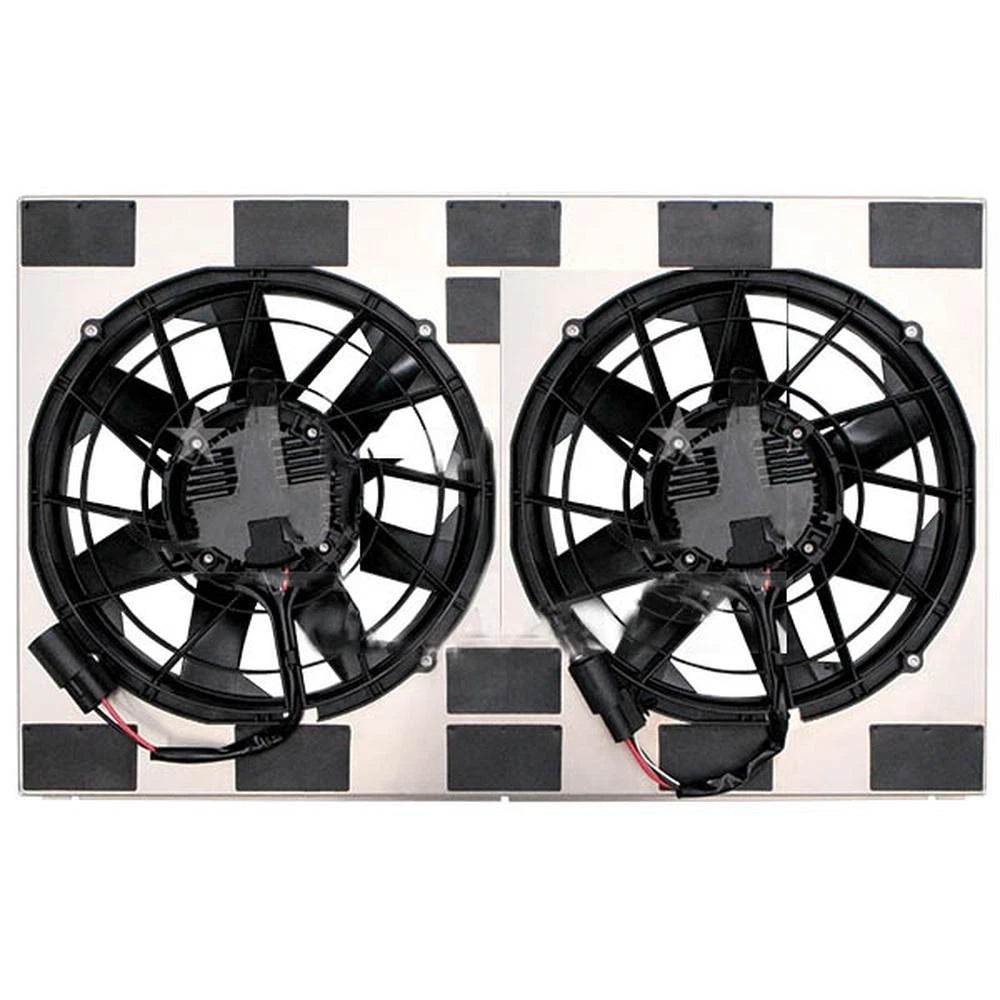Z40132 Dual 12" 300W Brushless Fan & Shroud - 17 1/4 X 28 X 3 1/2