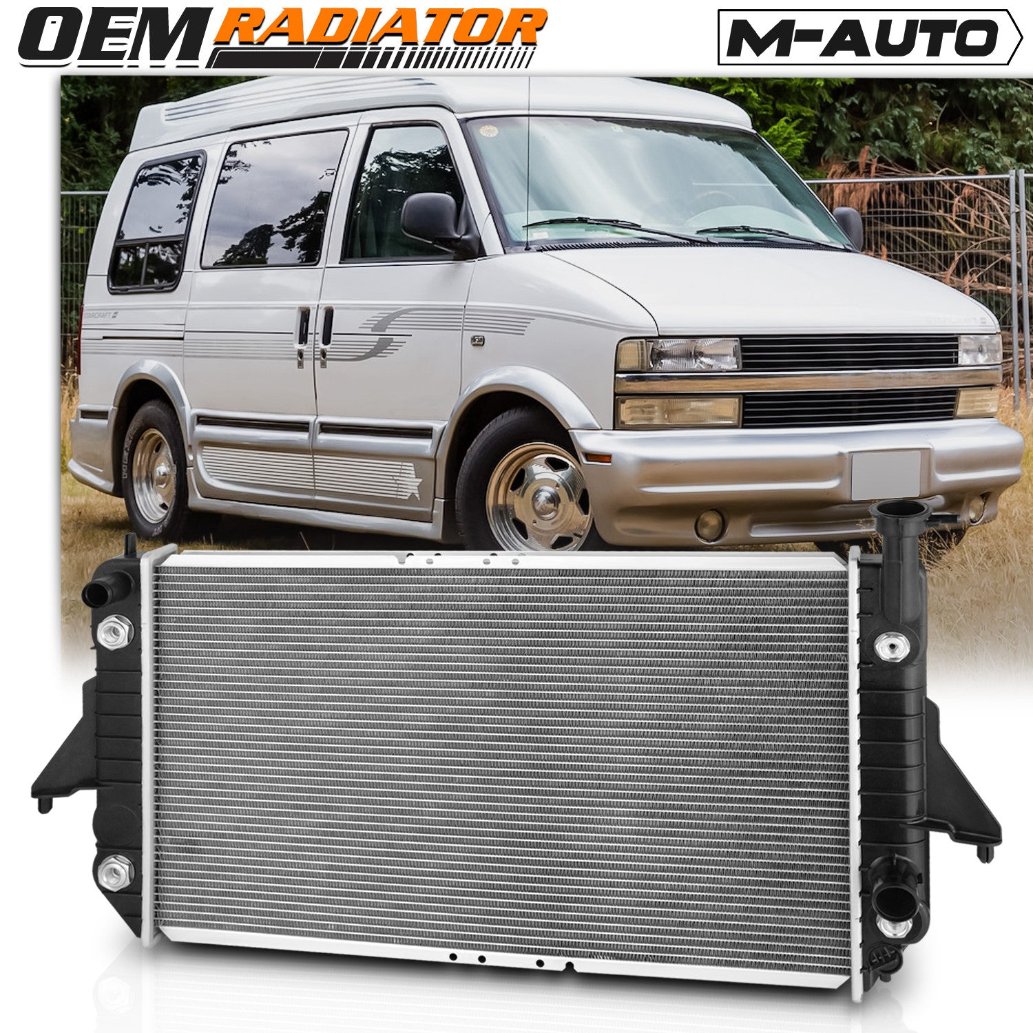 OE Style Aluminum Radiator for 1995 Chevy Astro