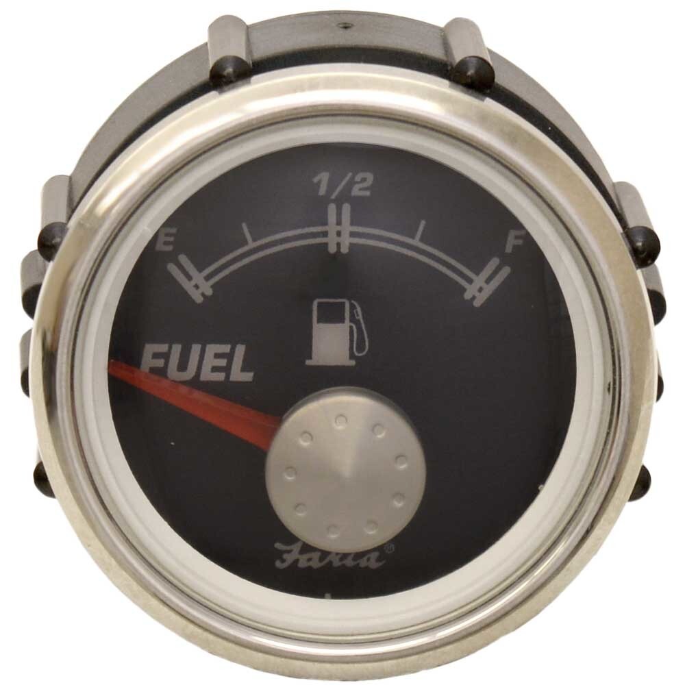 Faria Boat Marine Fuel Gauge GP7679A 2 Inch Silver Blue by Faria