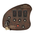 Rinker Boat Ignition Switch Panel 7 1/2 x 6 5/8 Inch Dark Woodgrain by Rinker