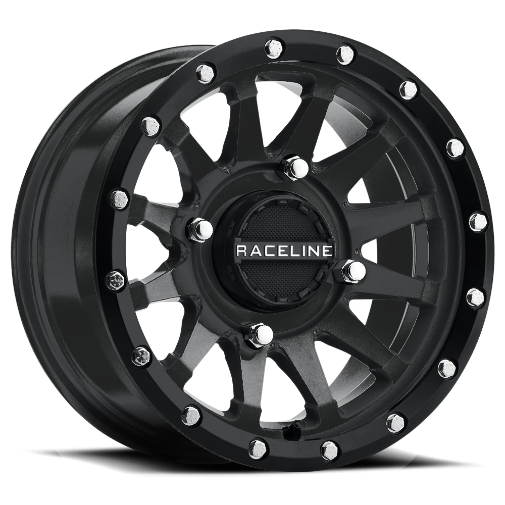 Raceline Trophy Wheel 14x7 4/110 5+2 Offset Black For Atv/utv